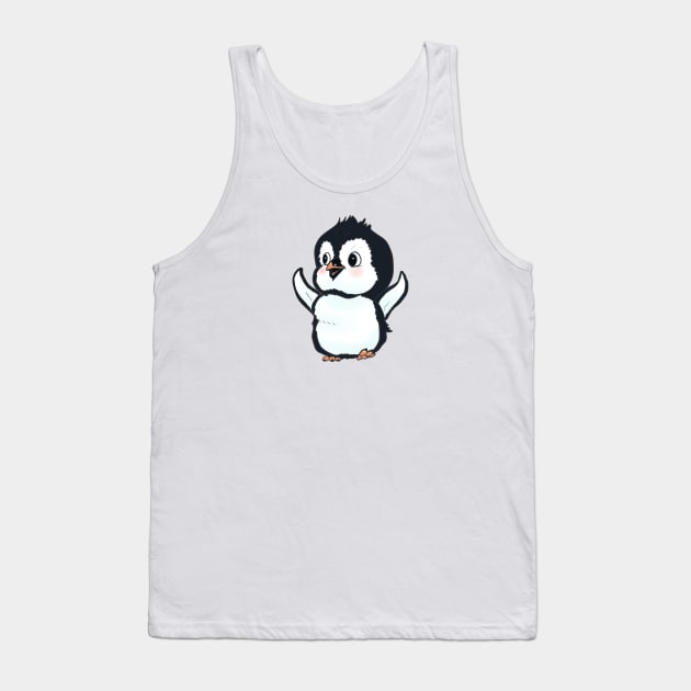 Happy penguin Tank Top by Artofokan